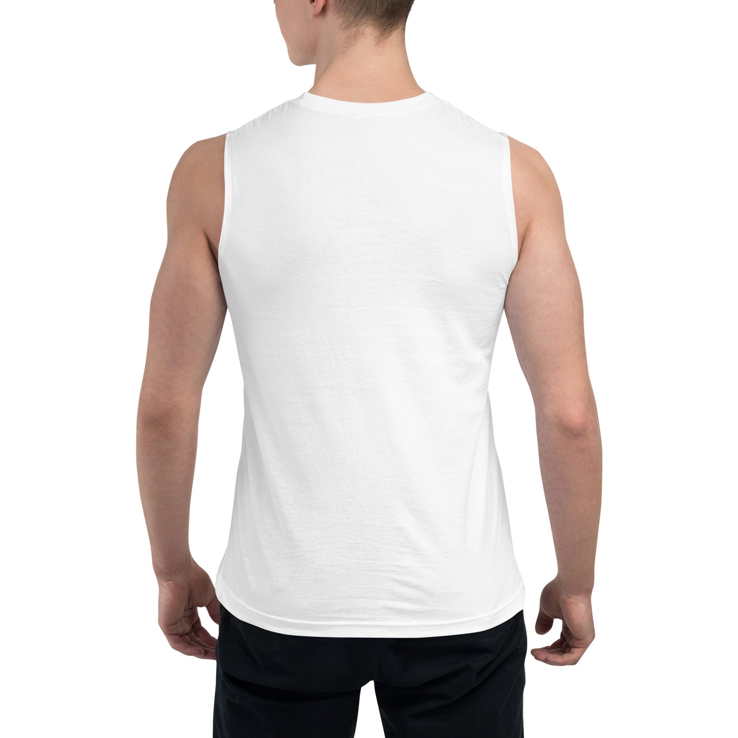 Dear God Unisex Sleeveless Shirt - White/Black