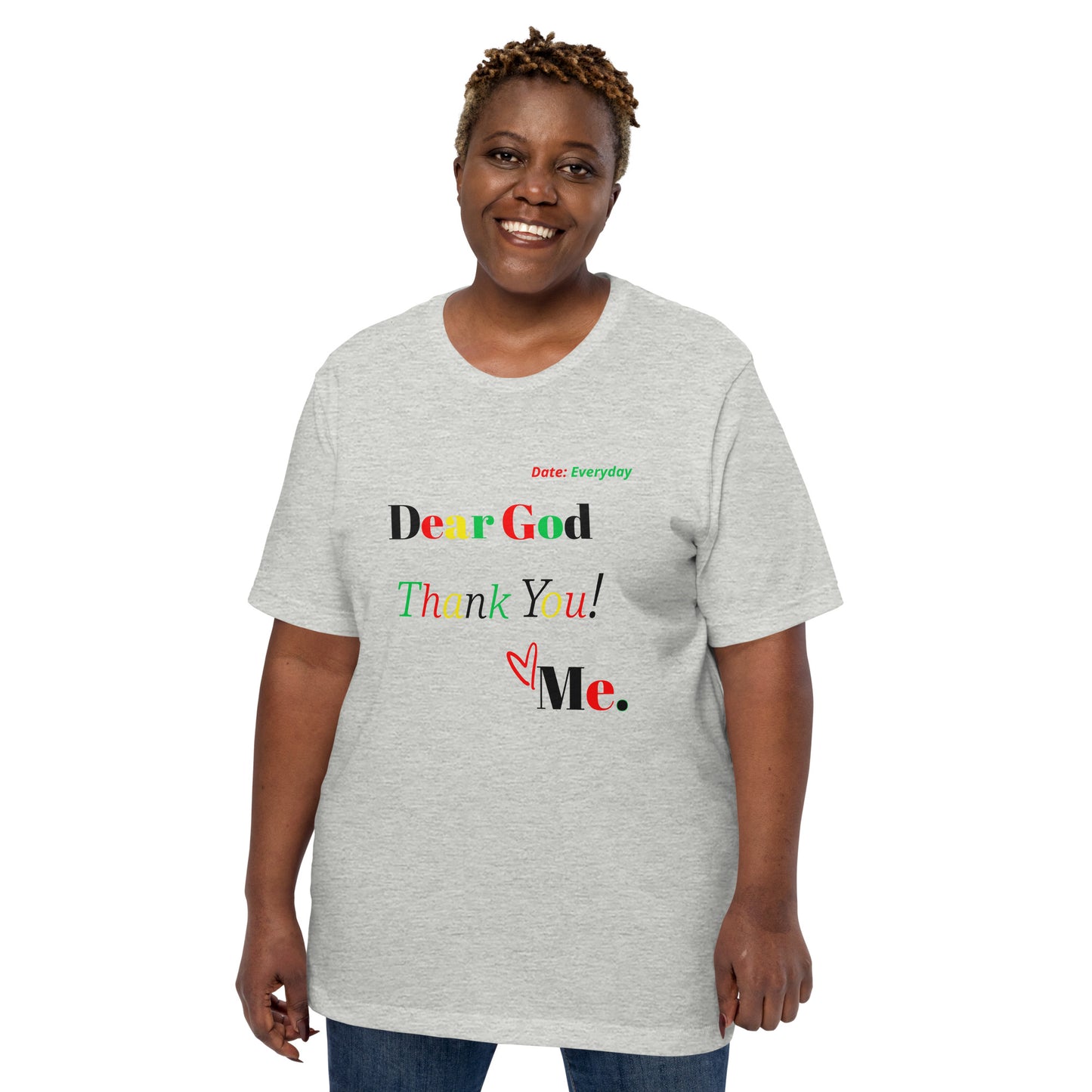 Dear God Unisex short-sleeved t-shirt- Multicolor