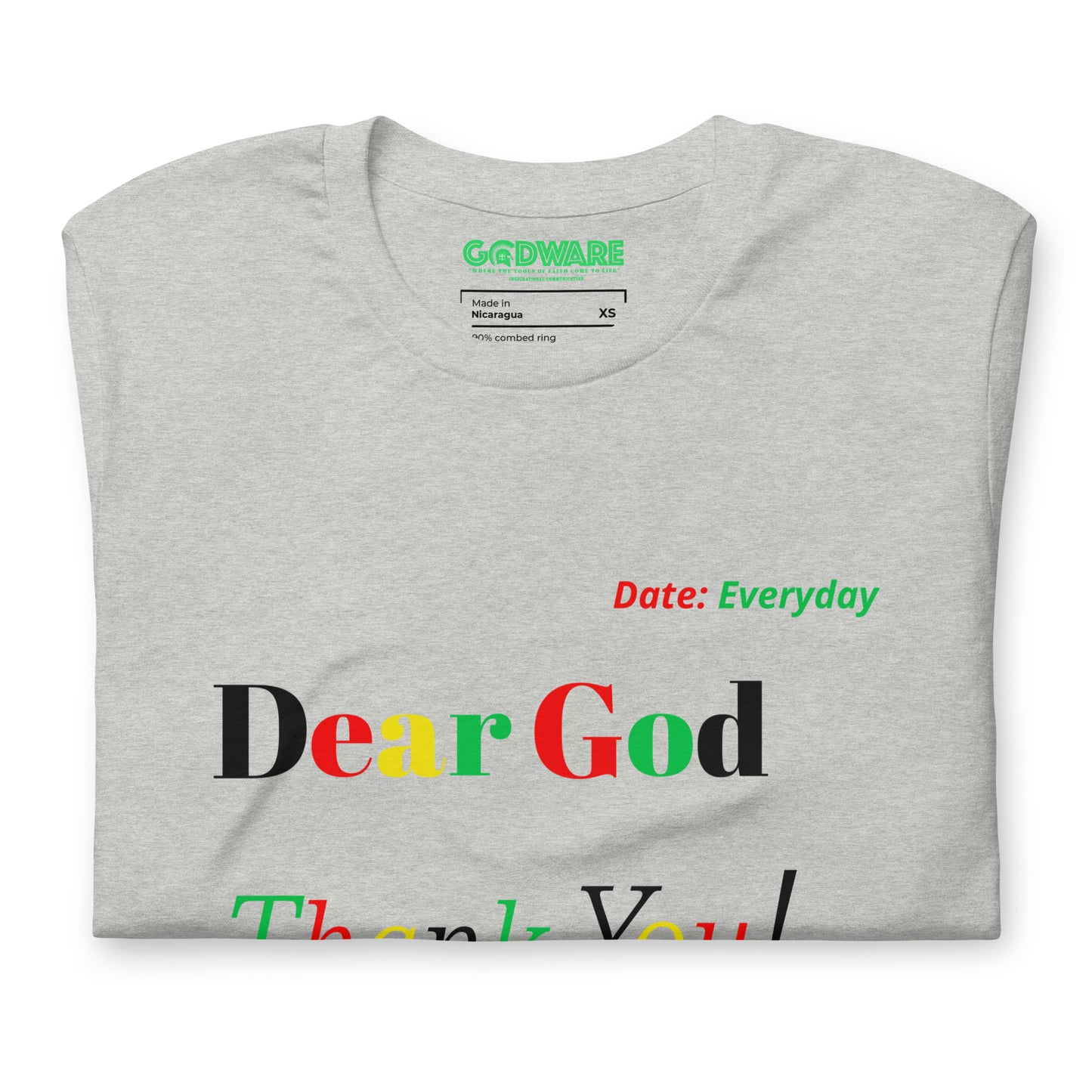 Dear God Unisex short-sleeved t-shirt- Multicolor
