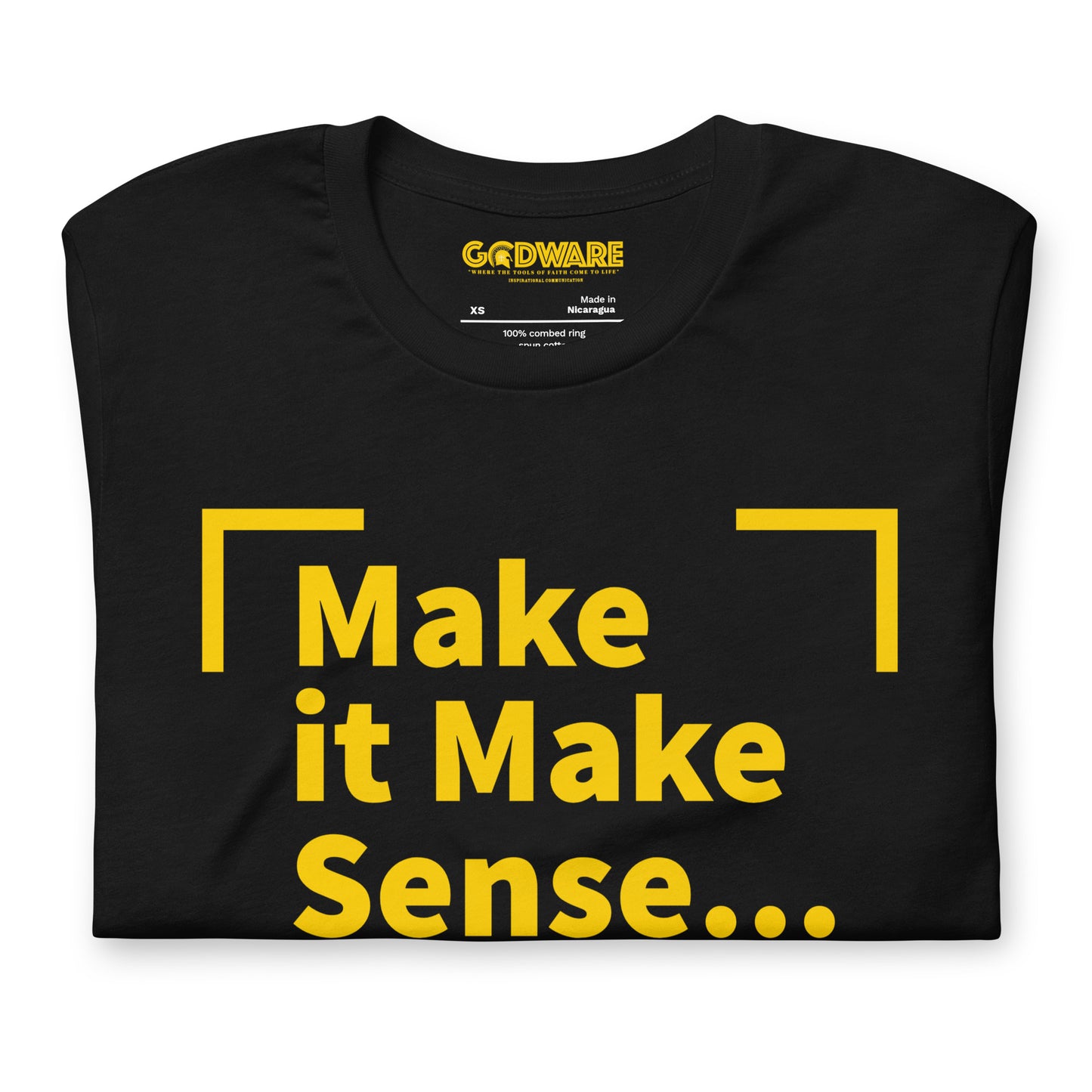 Make Sense Unisex t-shirt (Yellow print)