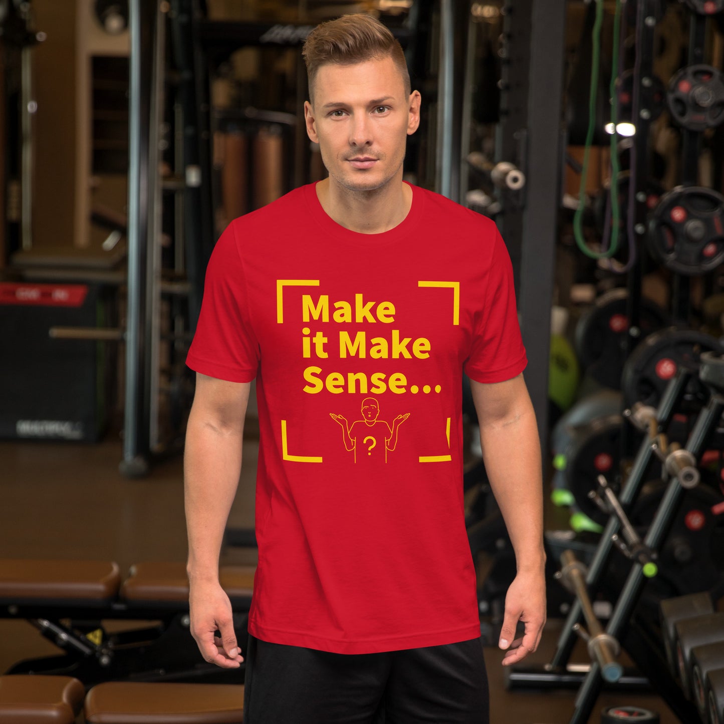 Make Sense Unisex t-shirt (Yellow print)