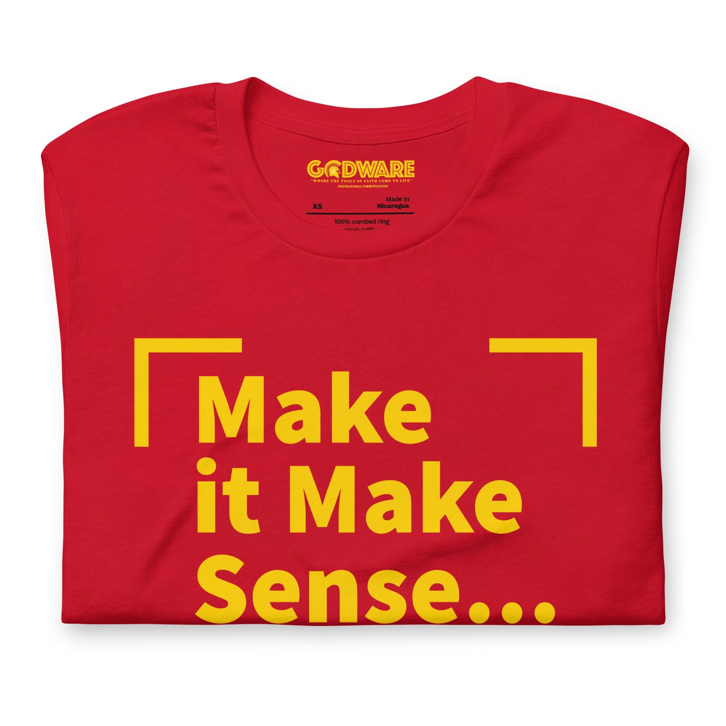Make Sense Unisex t-shirt (Yellow print)