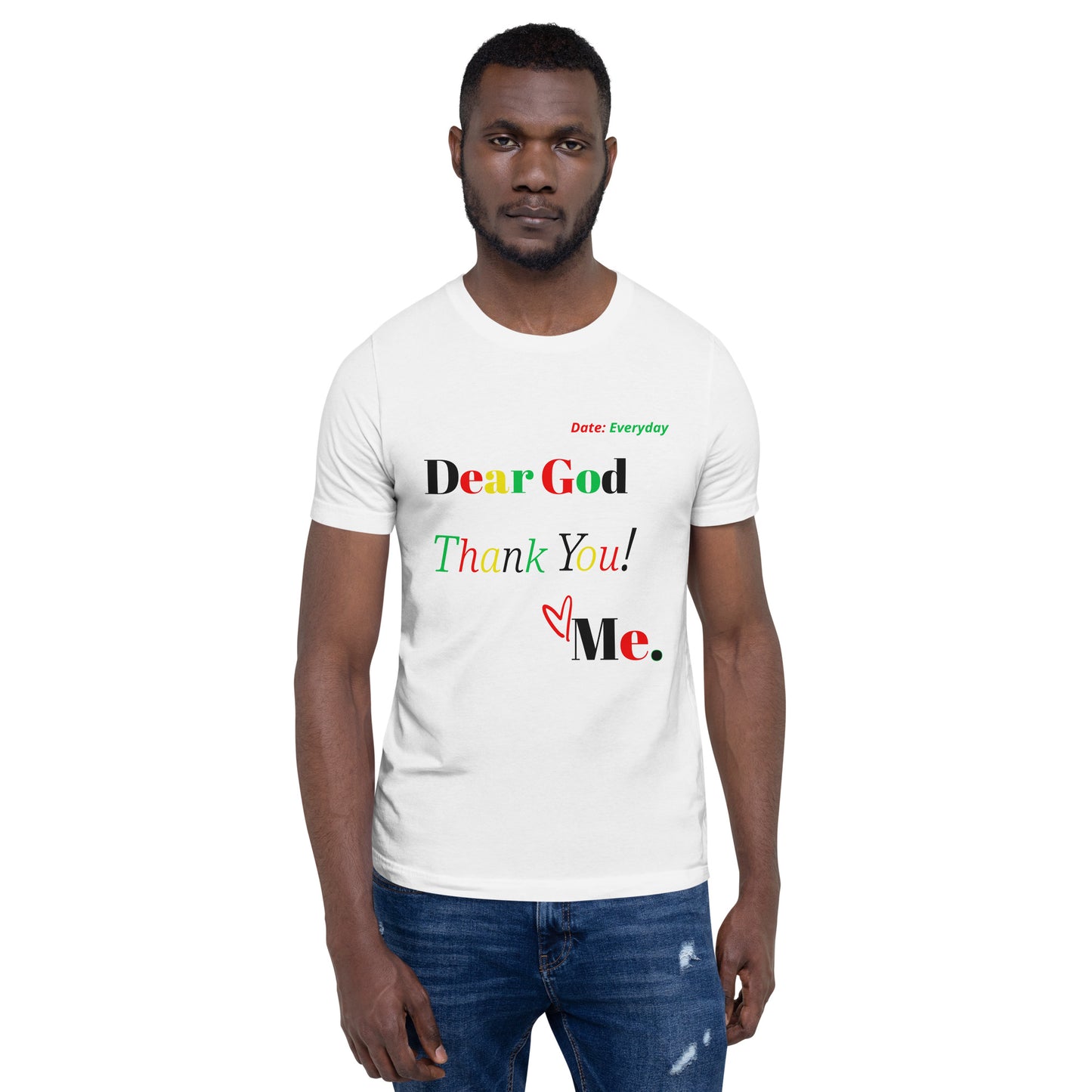 Dear God Unisex short-sleeved t-shirt- Multicolor