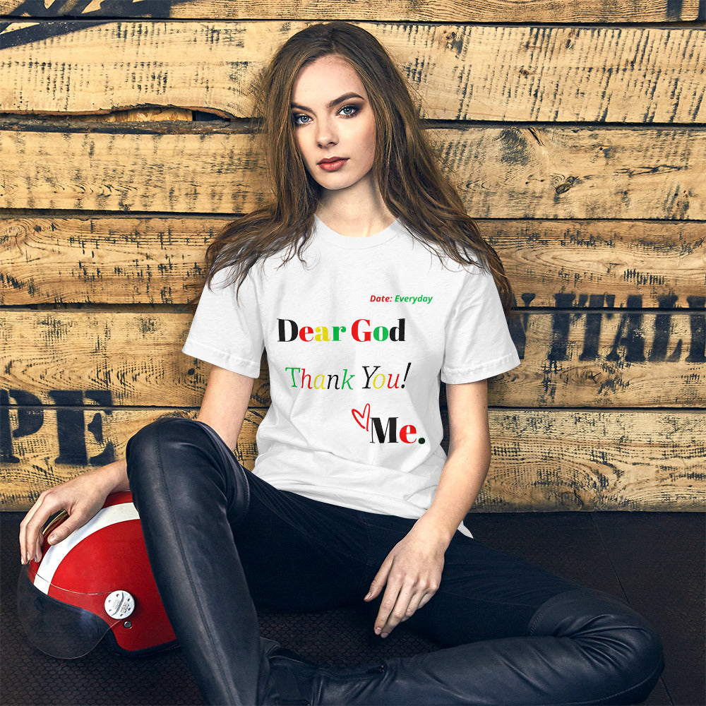 Dear God Unisex short-sleeved t-shirt- Multicolor