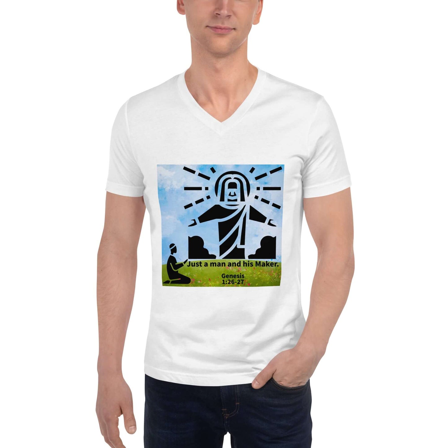 Man praying with God image