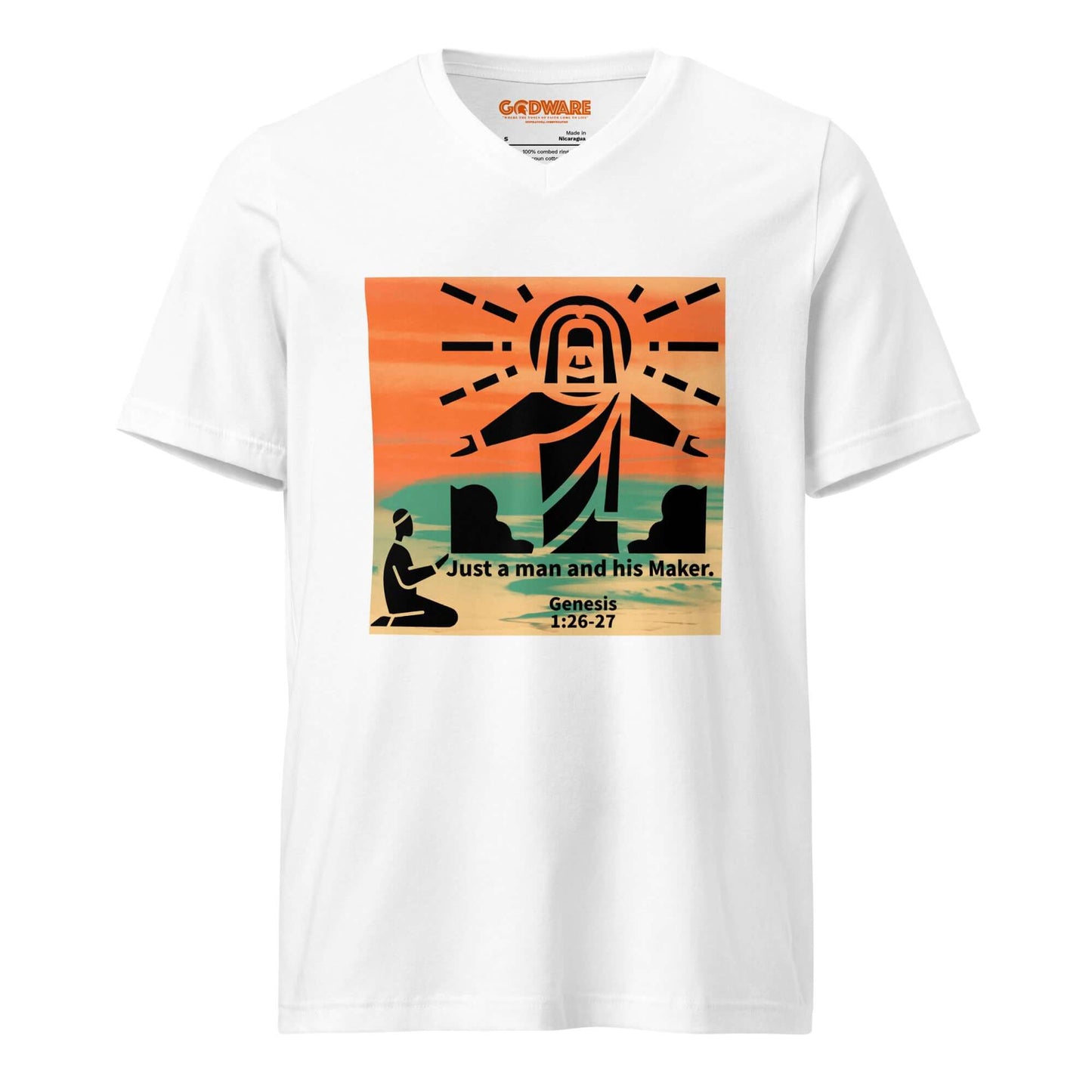 Man praying with God image