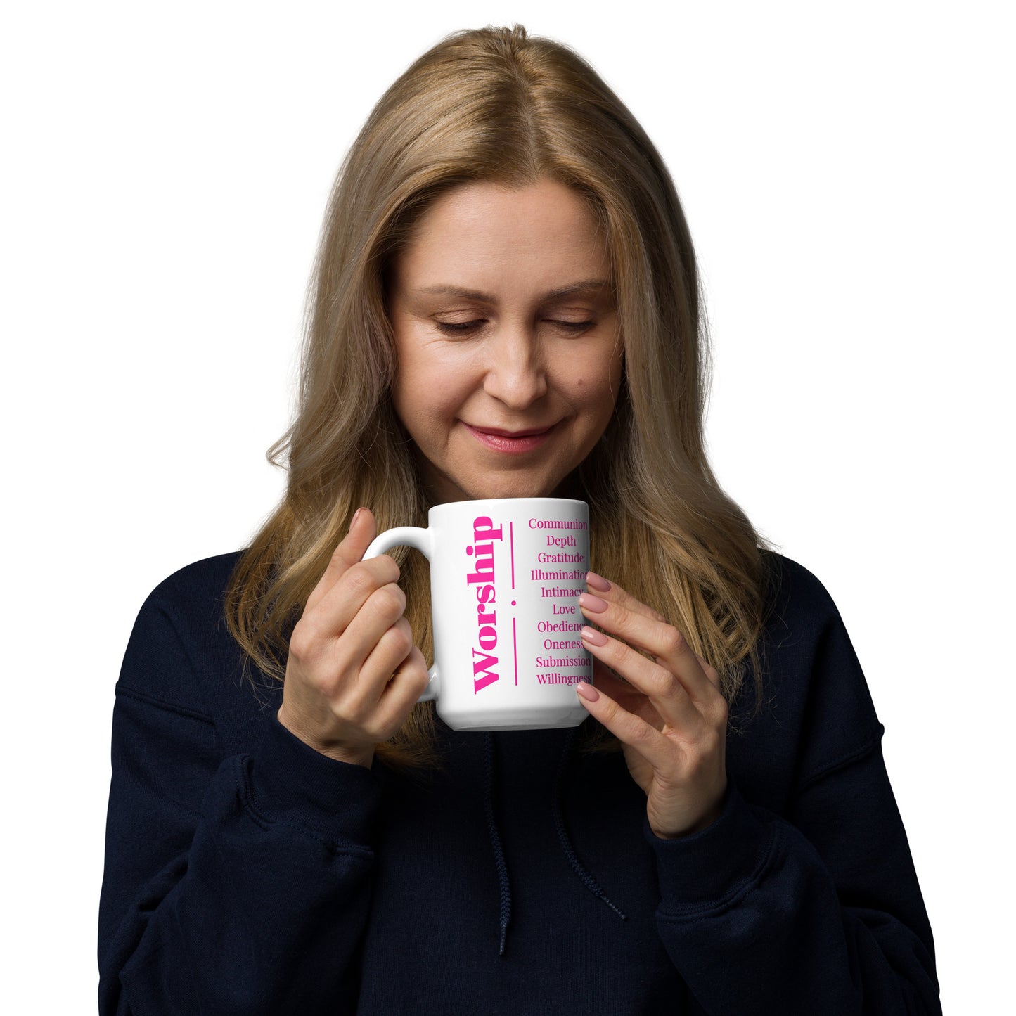 Worship - White/Pink glossy mug