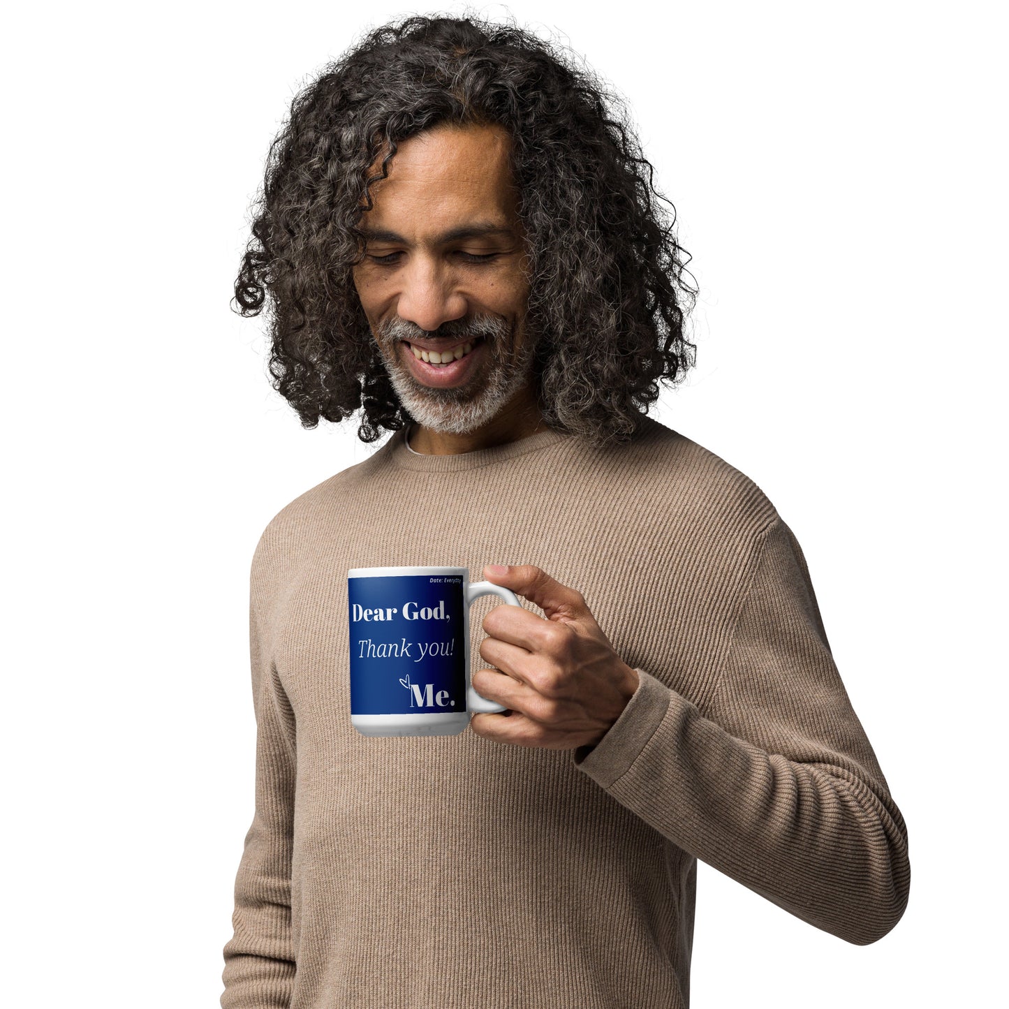 Mug - Dear God, Ceramic, Royal Blue