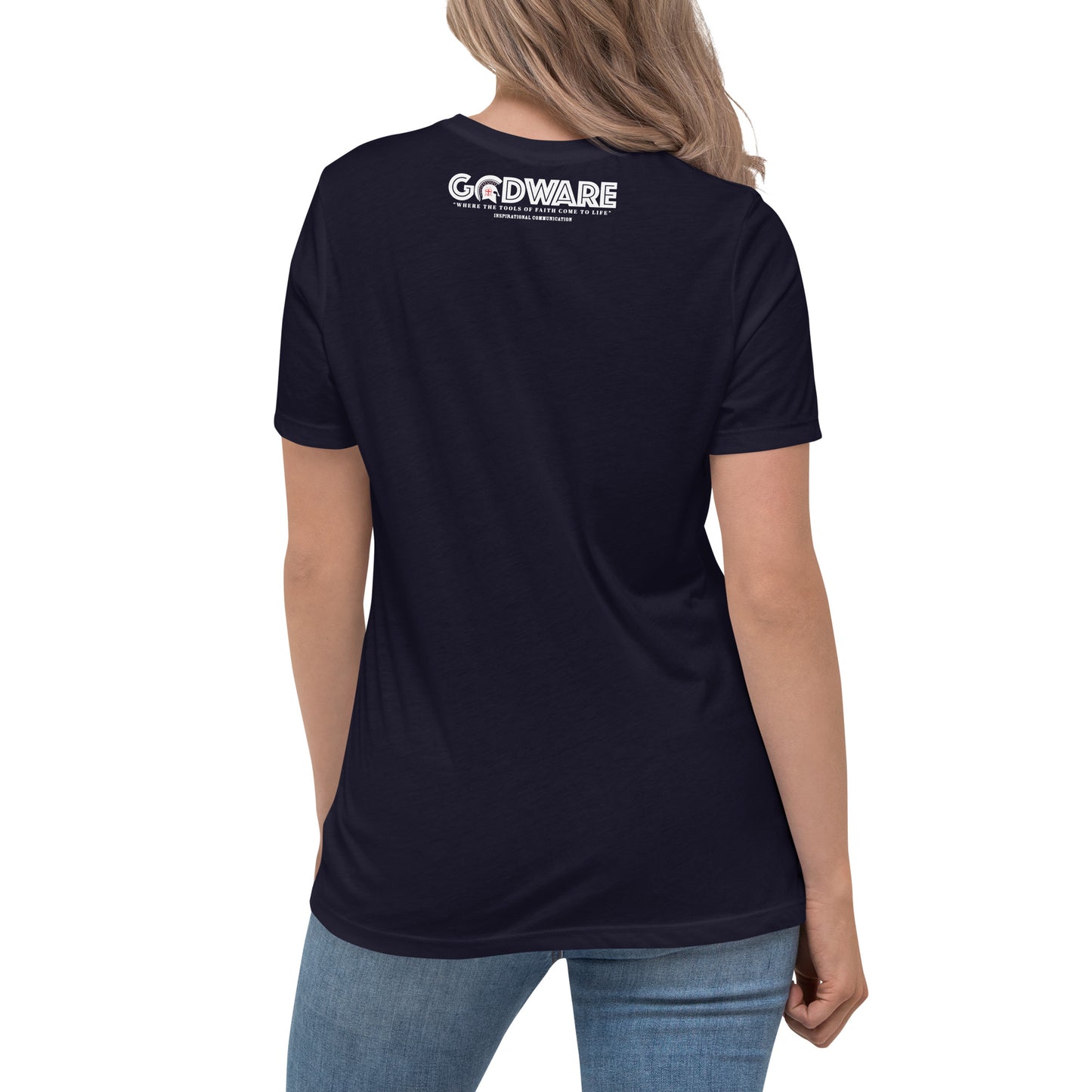 Unapologetic Women's Relaxed Cotton Tee (White print)