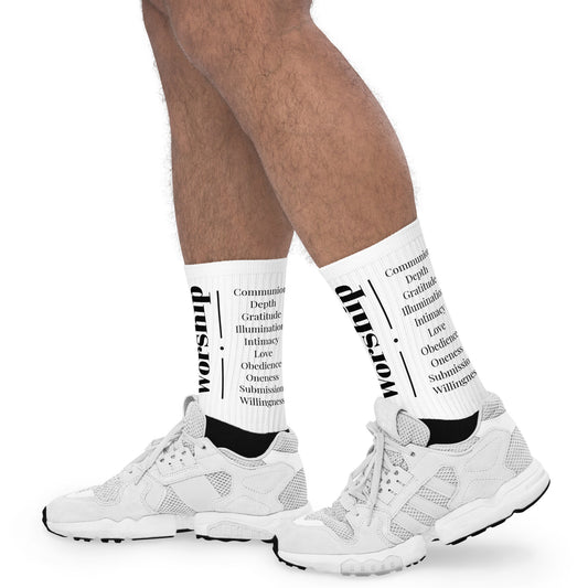 Worship Inspirational Unisex cotton stretch socks