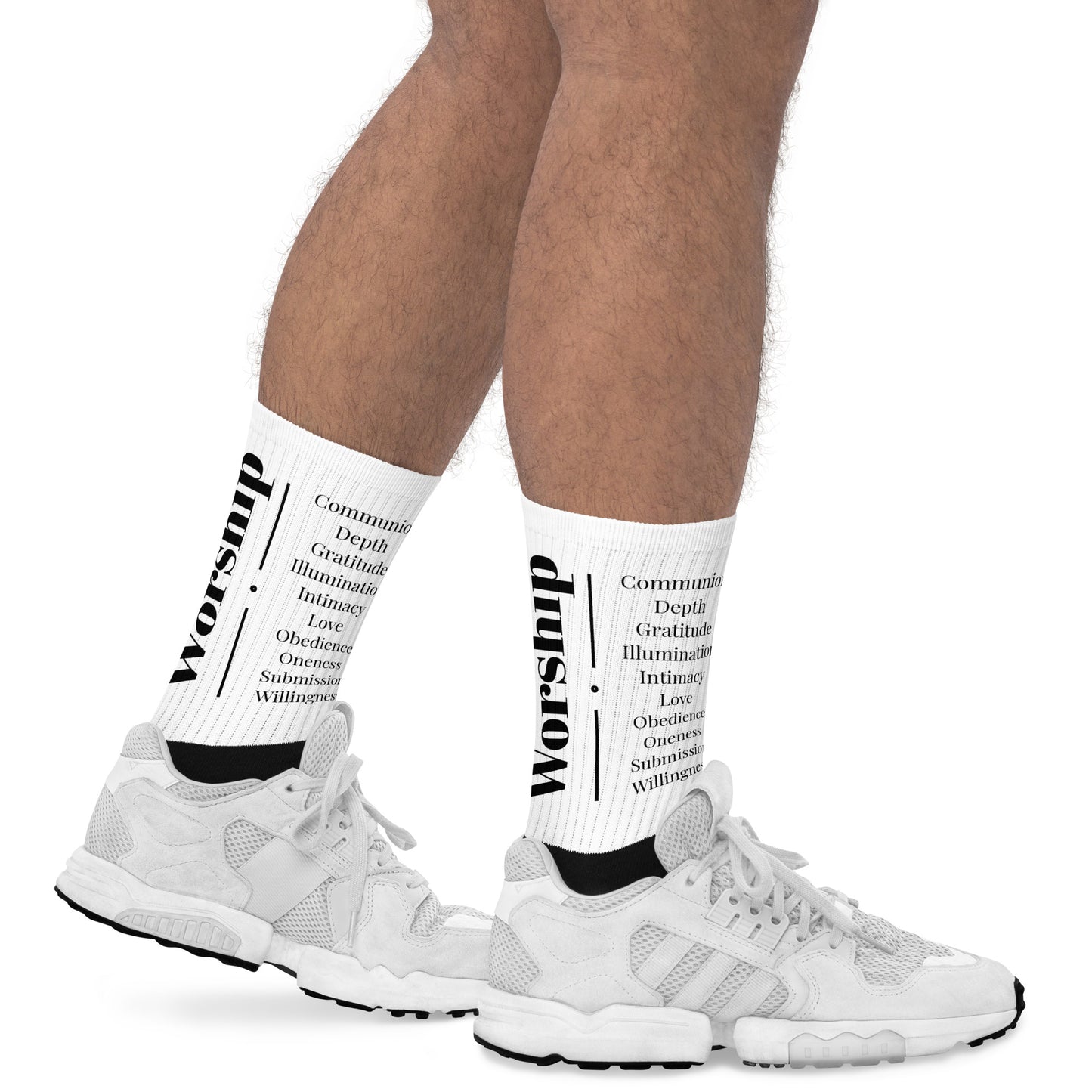 Worship Inspirational Unisex cotton stretch socks