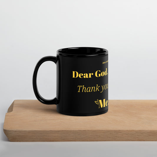 Mug - Dear God, Ceramic, Black & Yellow