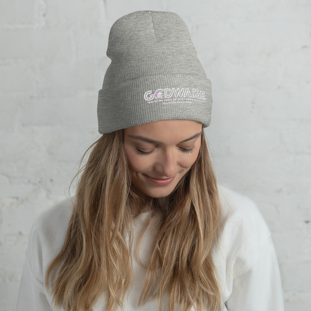 Godware Acrylic Logo Beanie - white print