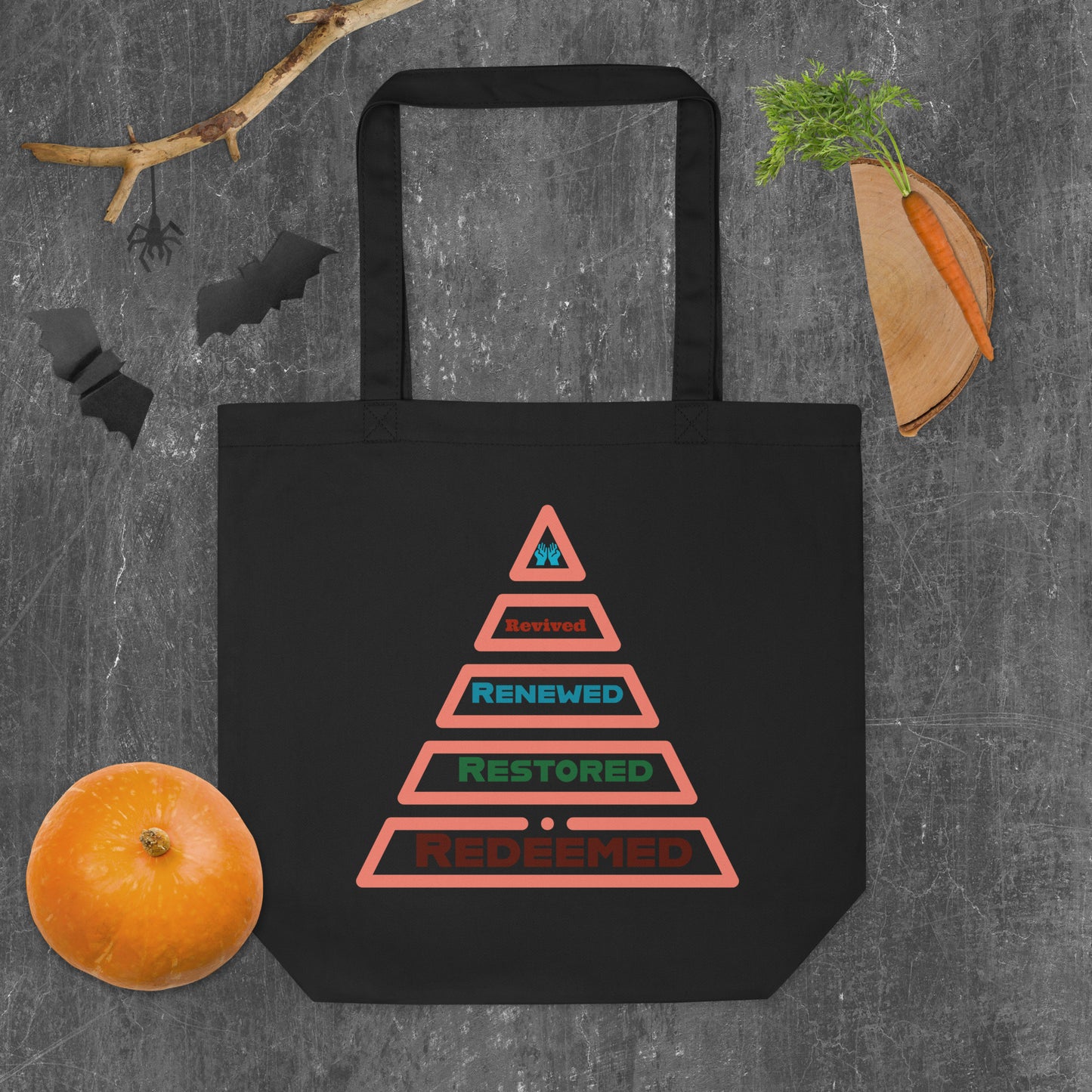 Tote Bag - Redeemed (Peach trim)