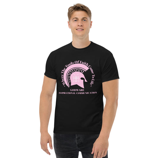 Godware Men's short-sleeve tee (Light pink logo)
