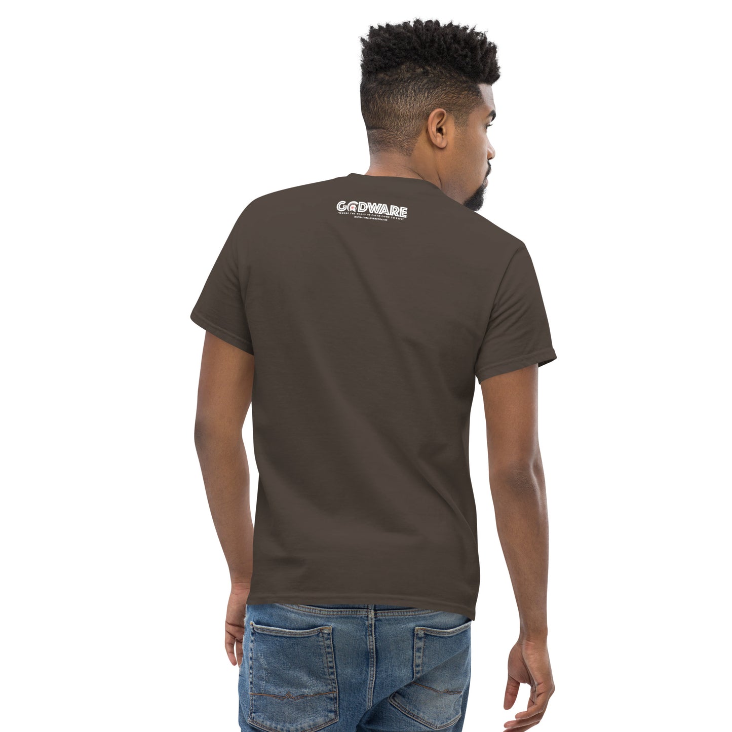 Unapologetic short-sleeved classic t-shirt (men) - White Print