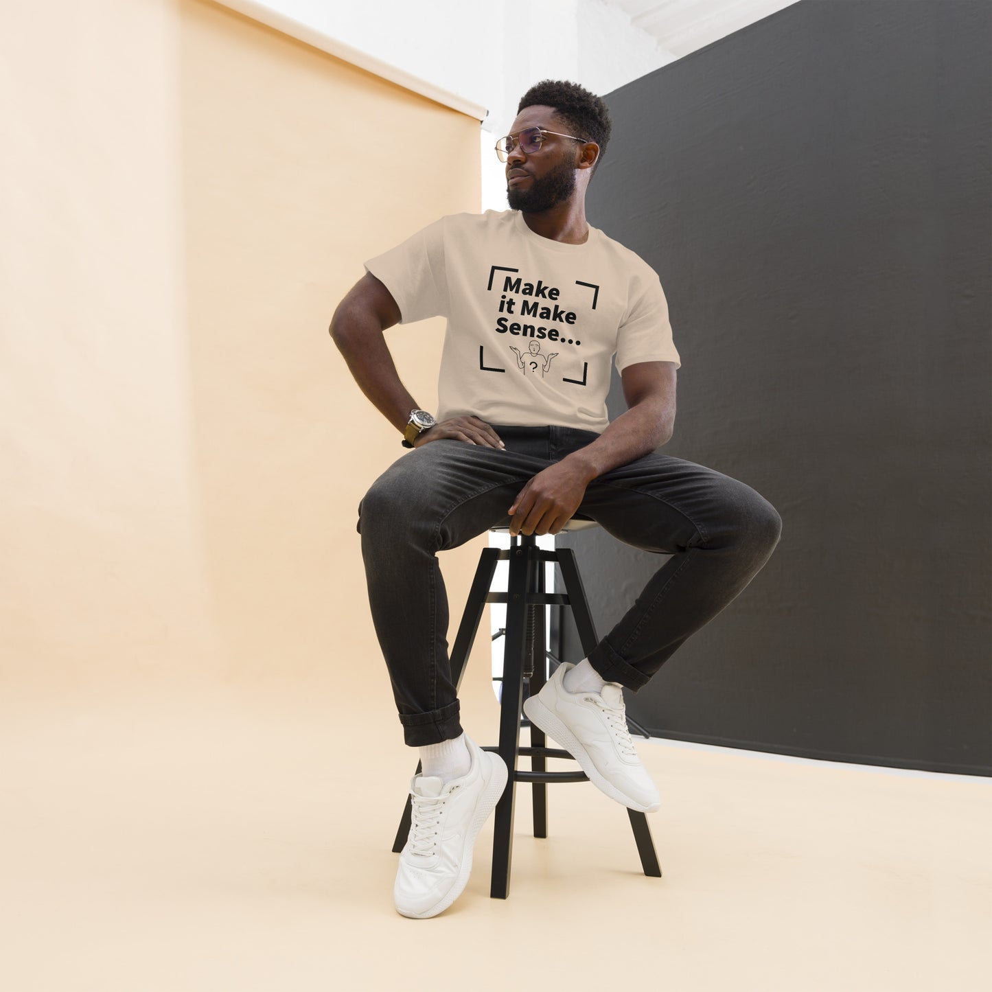 Make Sense Men's T-shirt - Black Print