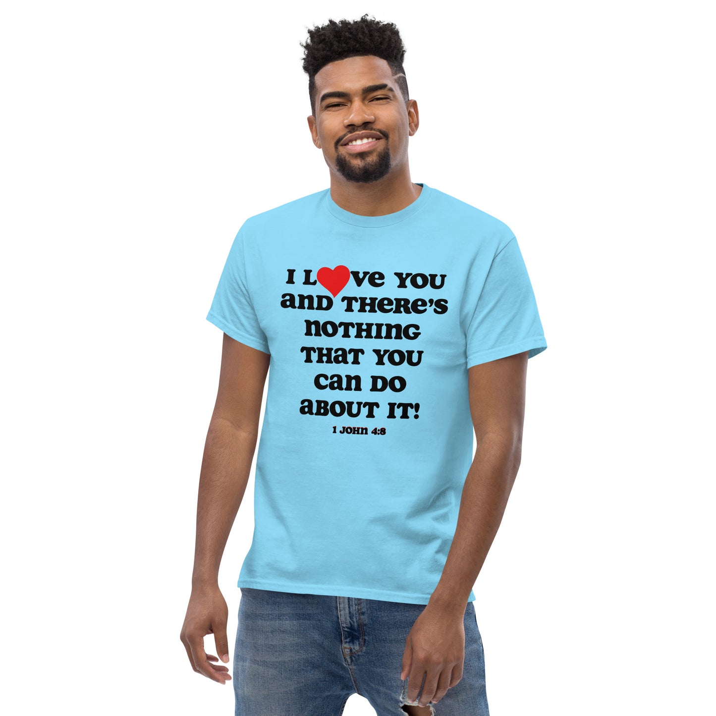 I Love You Men's tee - Black print