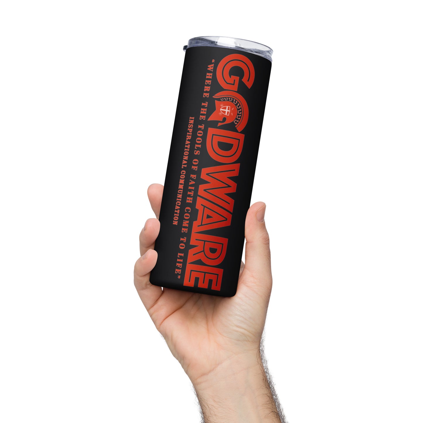Godware logo Stainless steel tumbler - Red print