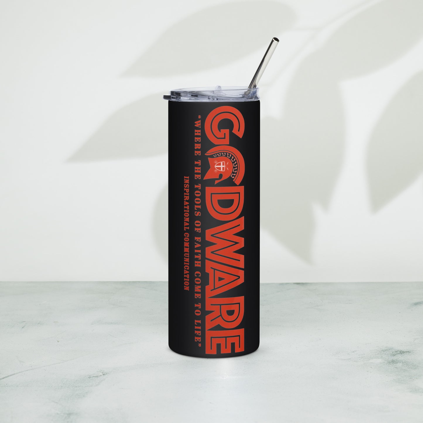 Godware logo Stainless steel tumbler - Red print