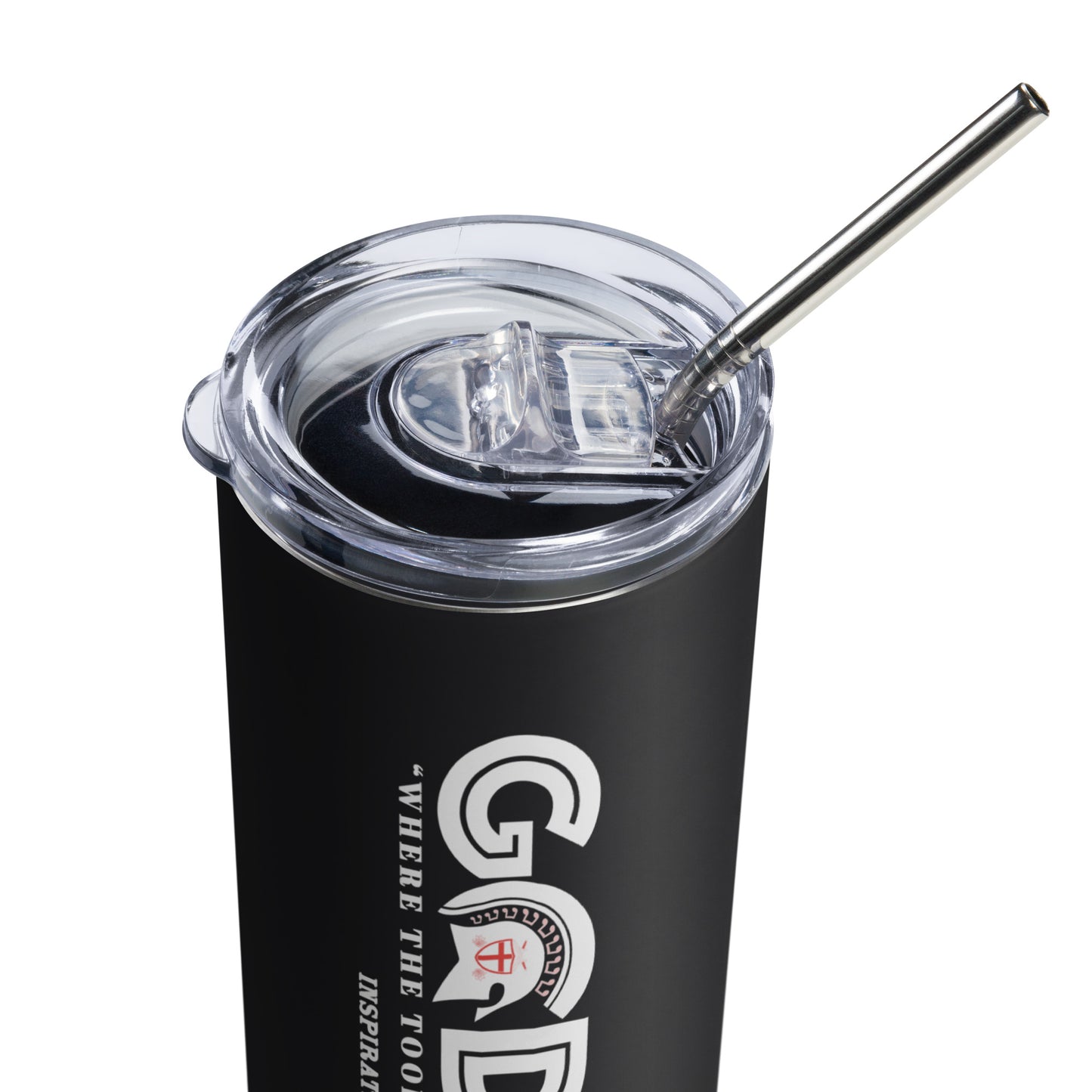 GodWare Logo Stainless steel tumbler - Black/White