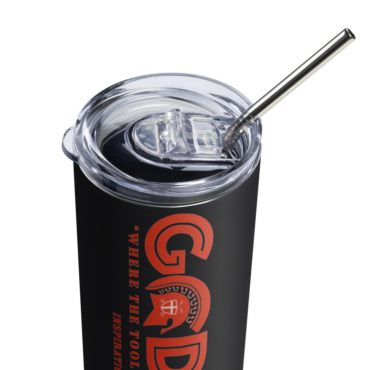 Godware logo Stainless steel tumbler - Red print