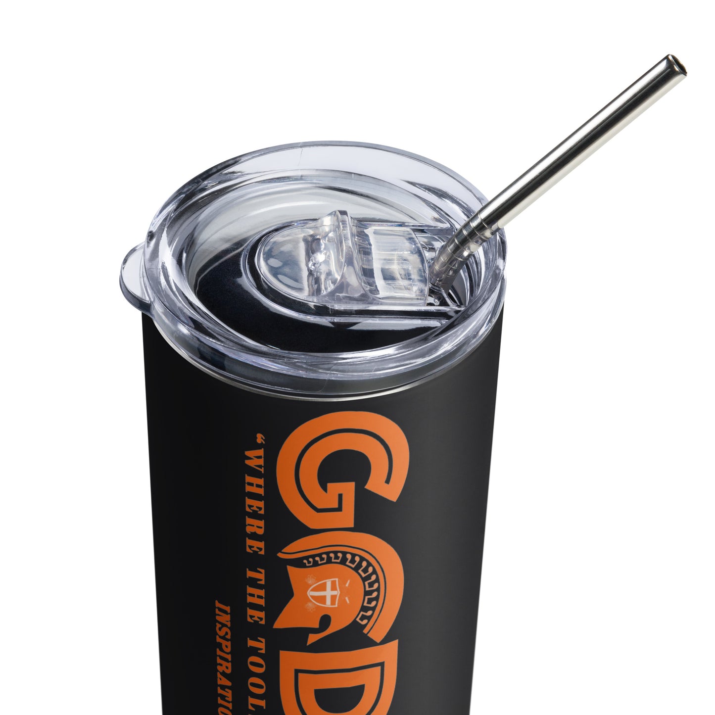 Godware Logo Stainless steel tumbler - Orange print