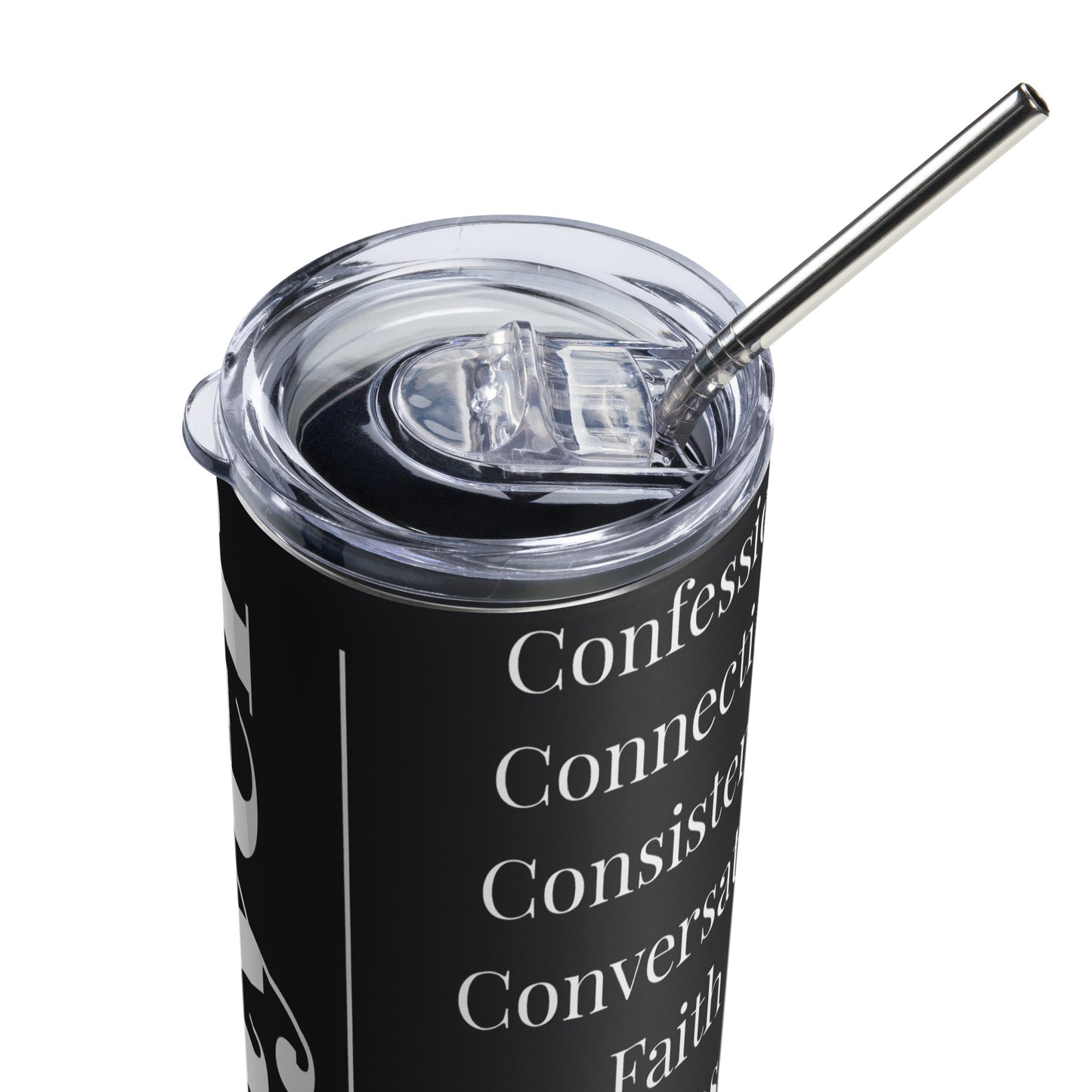 Prayer inspirational stainless steel tumbler - Black & White