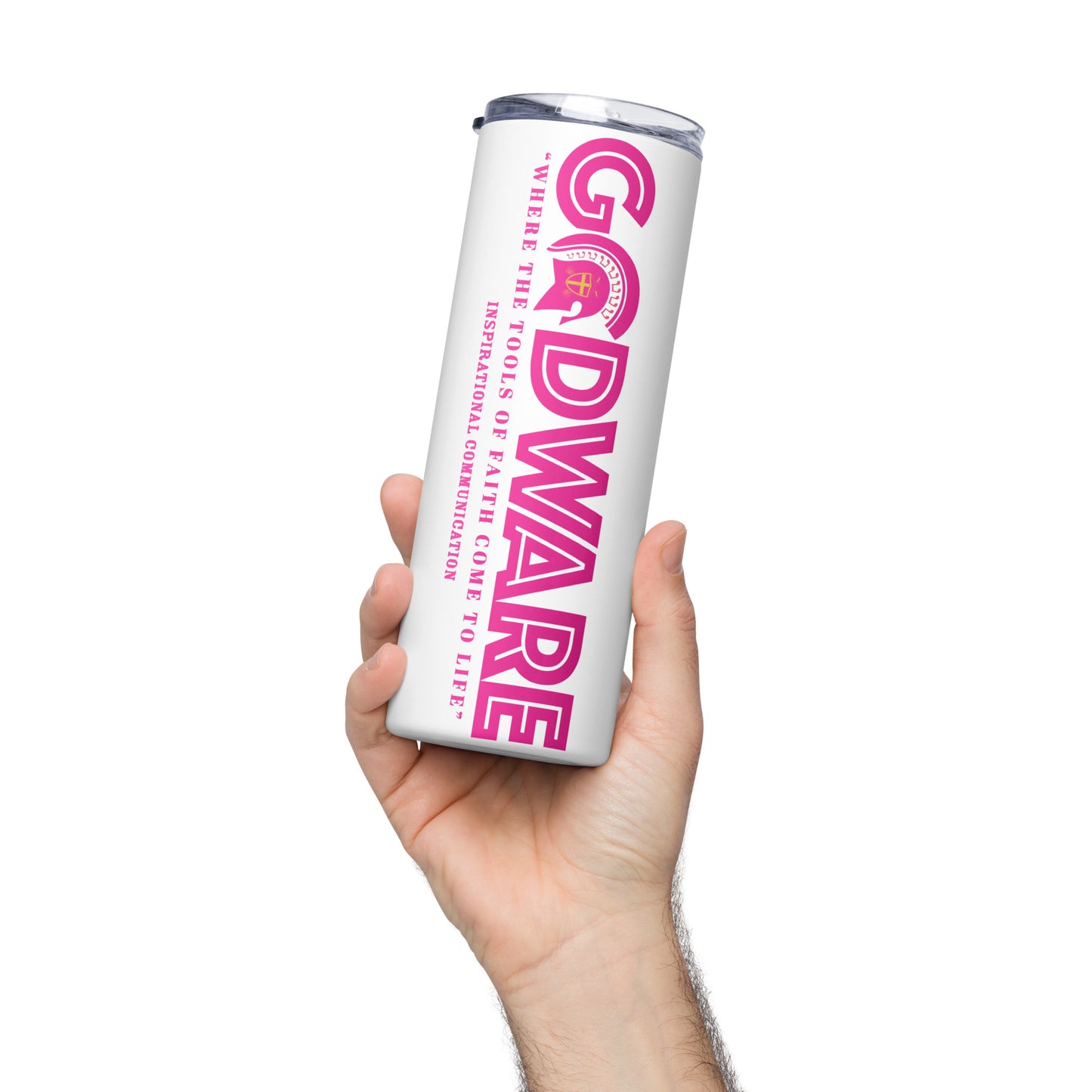 Godware logo Stainless steel tumbler - Pink print