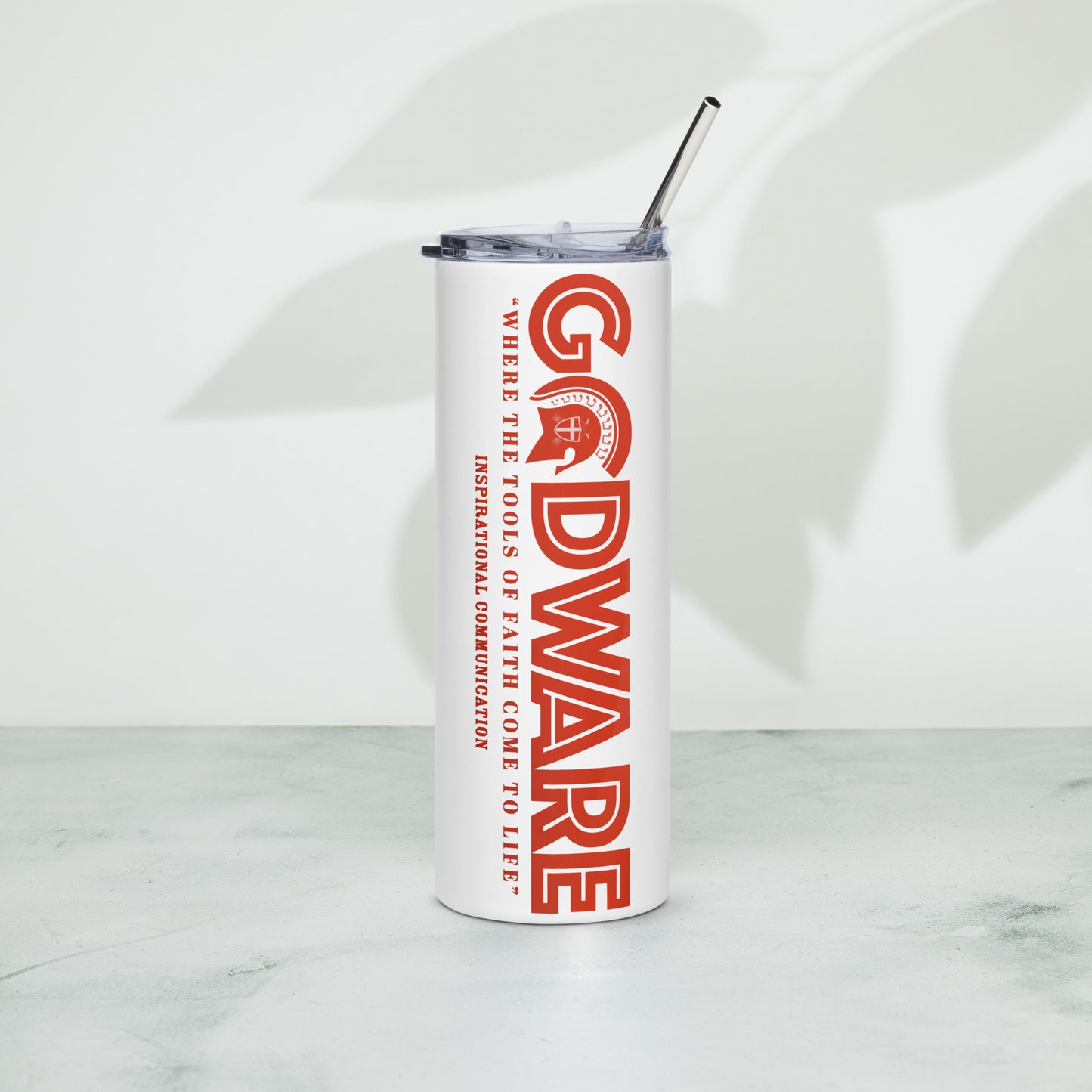 Godware logo Stainless steel tumbler - Red print