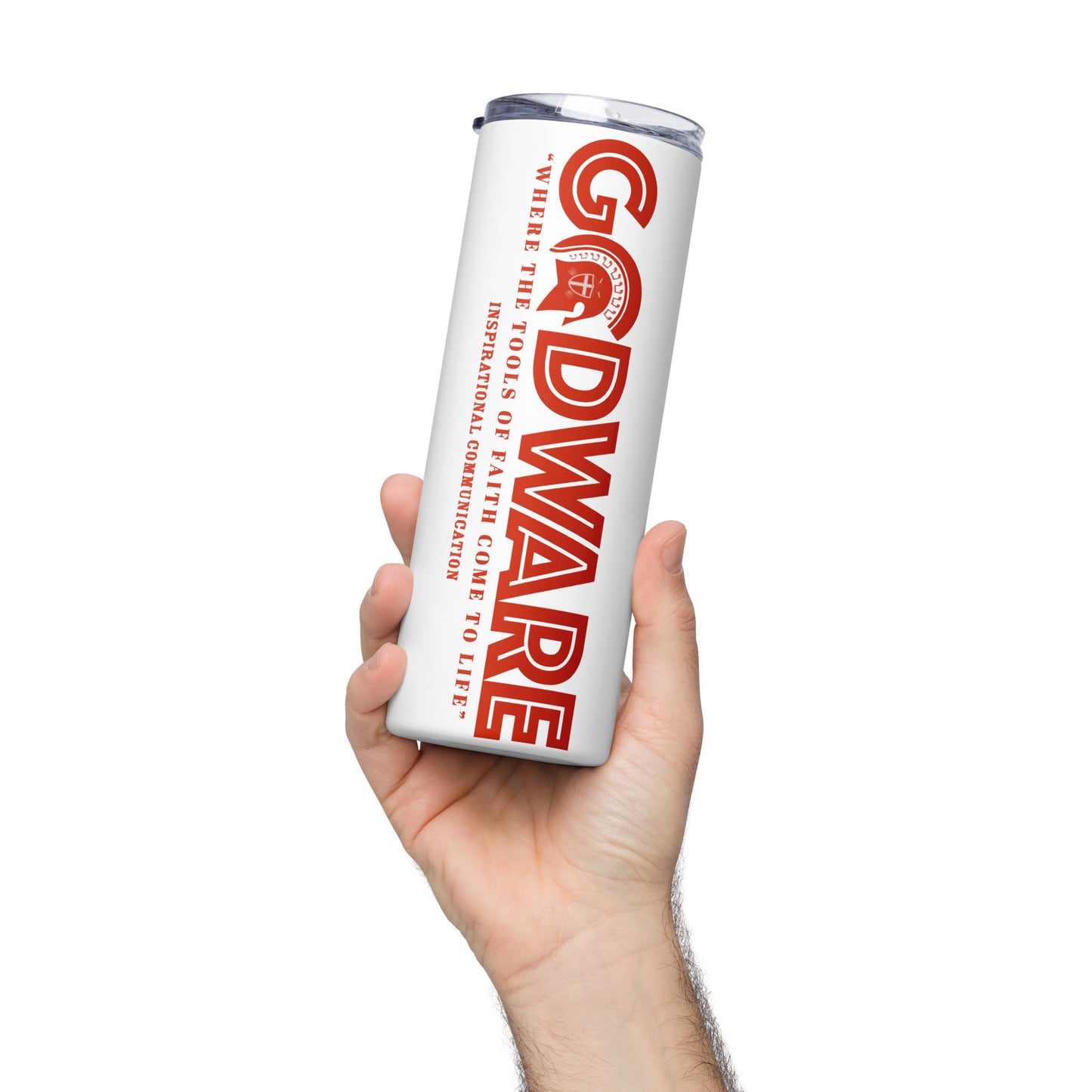 Godware logo Stainless steel tumbler - Red print