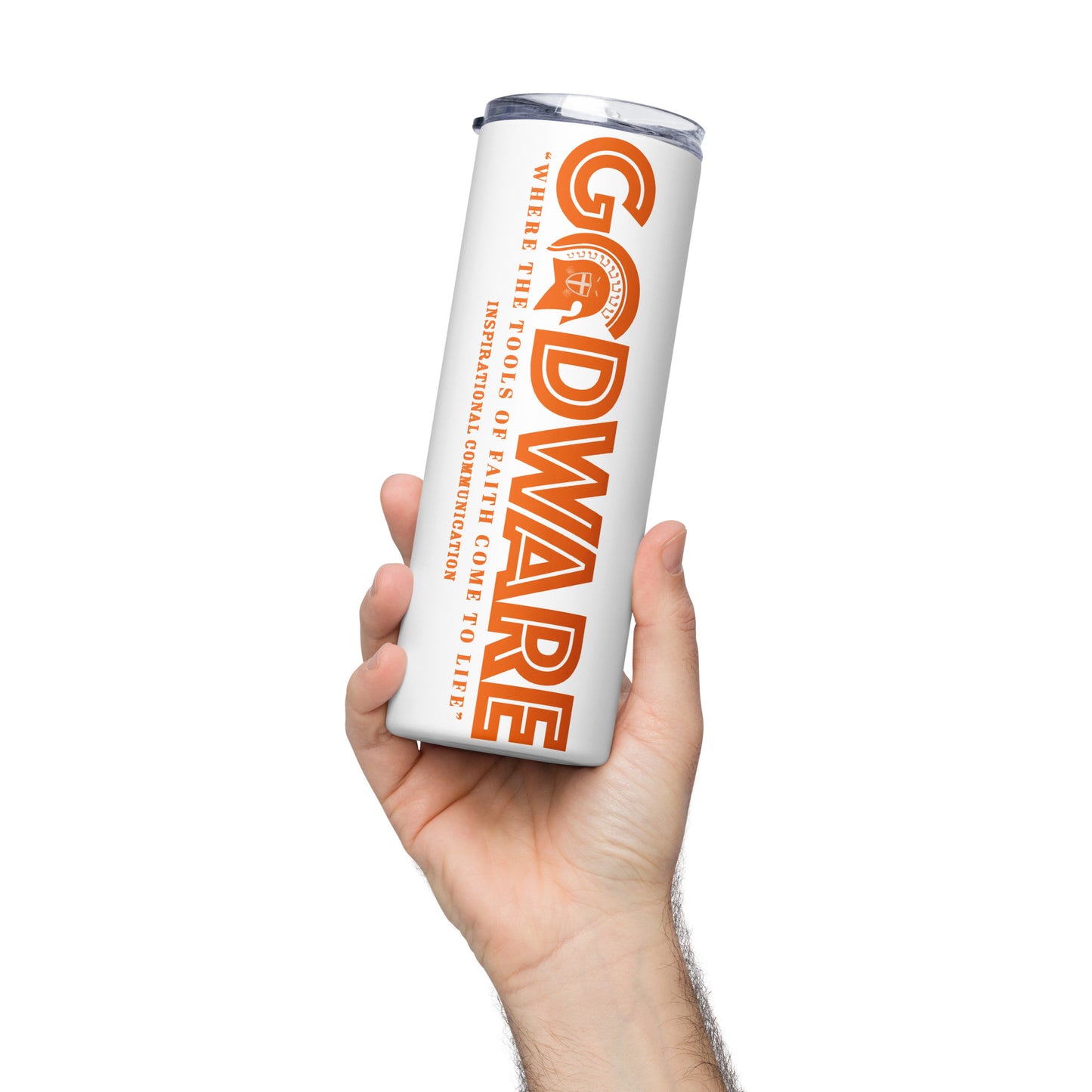 Godware Logo Stainless steel tumbler - Orange print