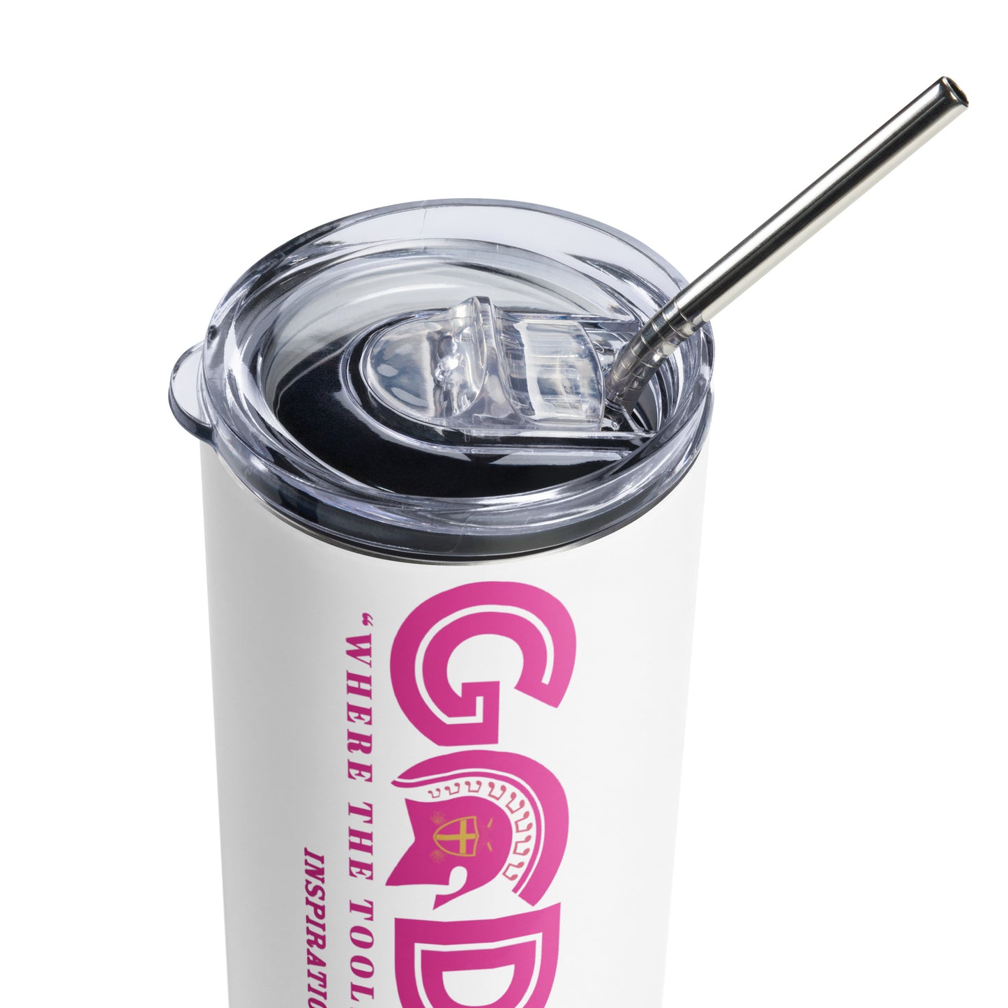 Godware logo Stainless steel tumbler - Pink print