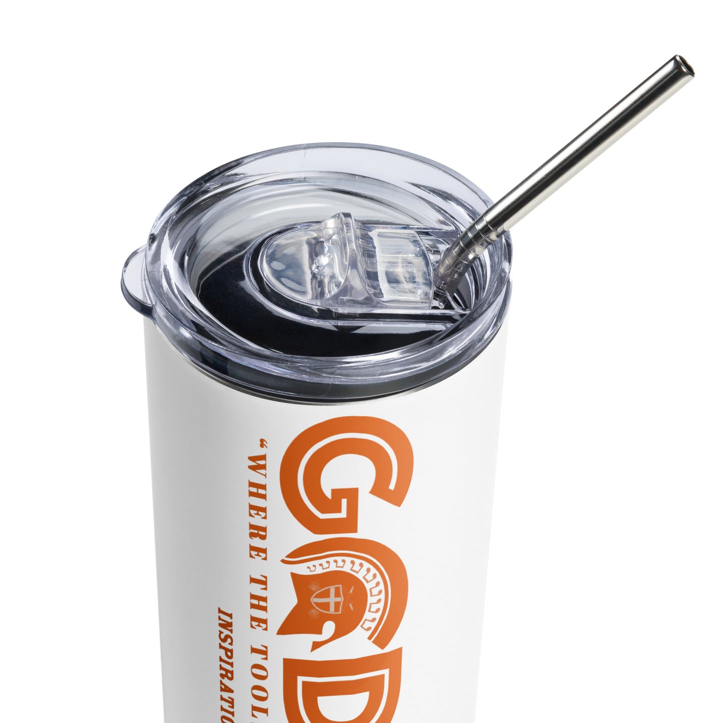 Godware Logo Stainless steel tumbler - Orange print