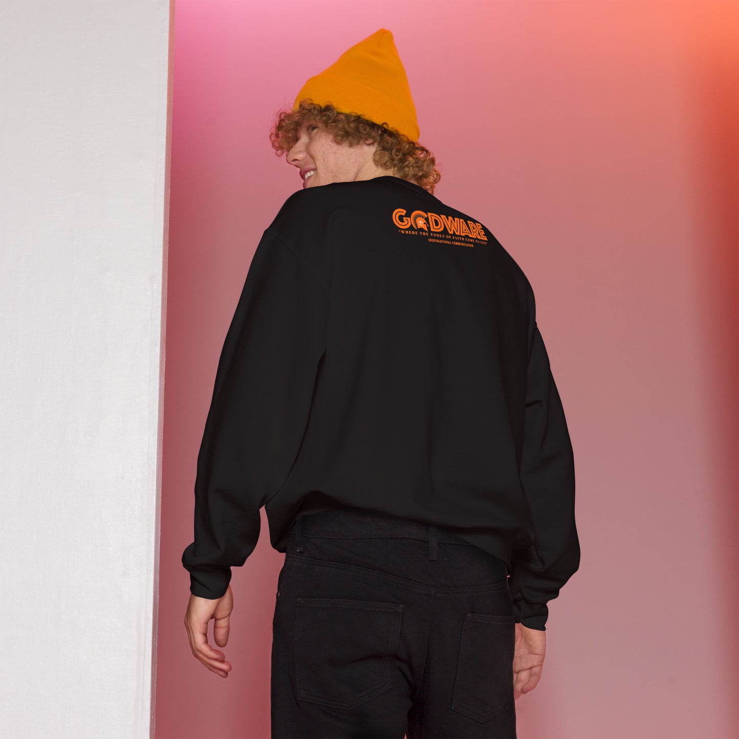 Unapologetic Inspirational Sweatshirt - Orange print