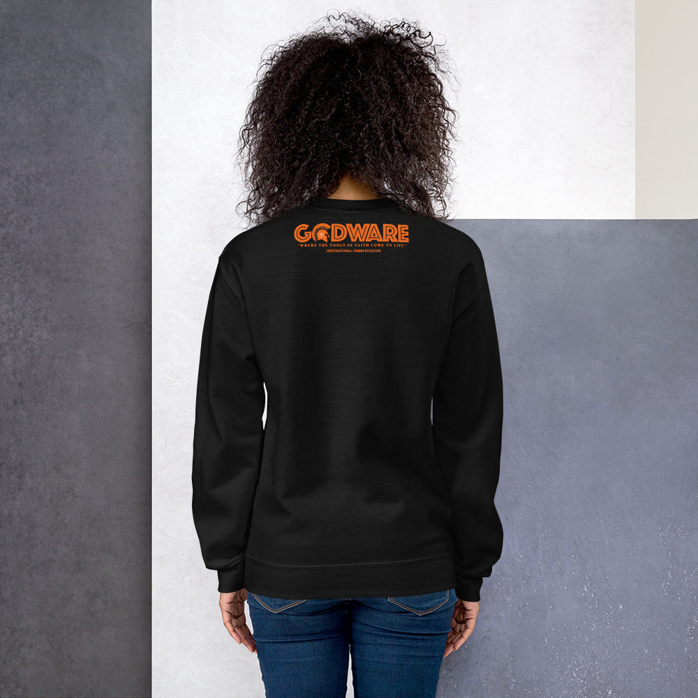 Make Sense Unisex Sweatshirt - Orange Print