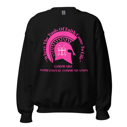 Godware Crew Neck Sweatshirt - Pink Print