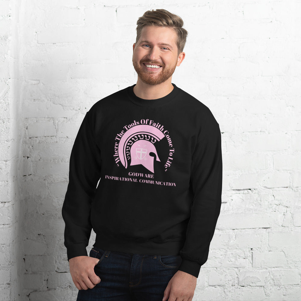 Godware Crew Neck Sweatshirt - Light pink logo