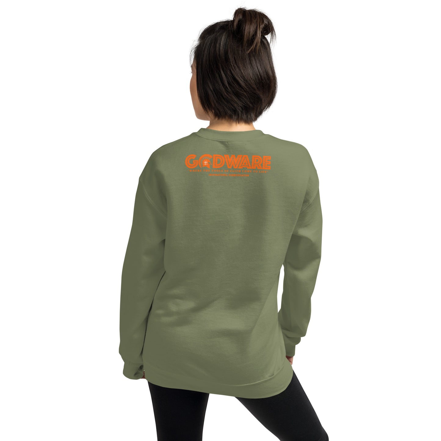Unapologetic Inspirational Sweatshirt - Orange print