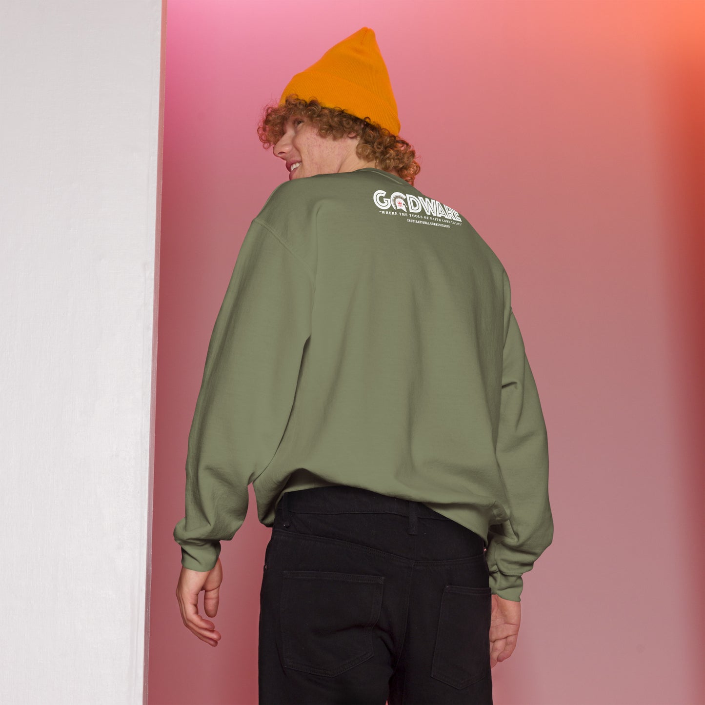 Godware Crew Neck Sweatshirt - White logo