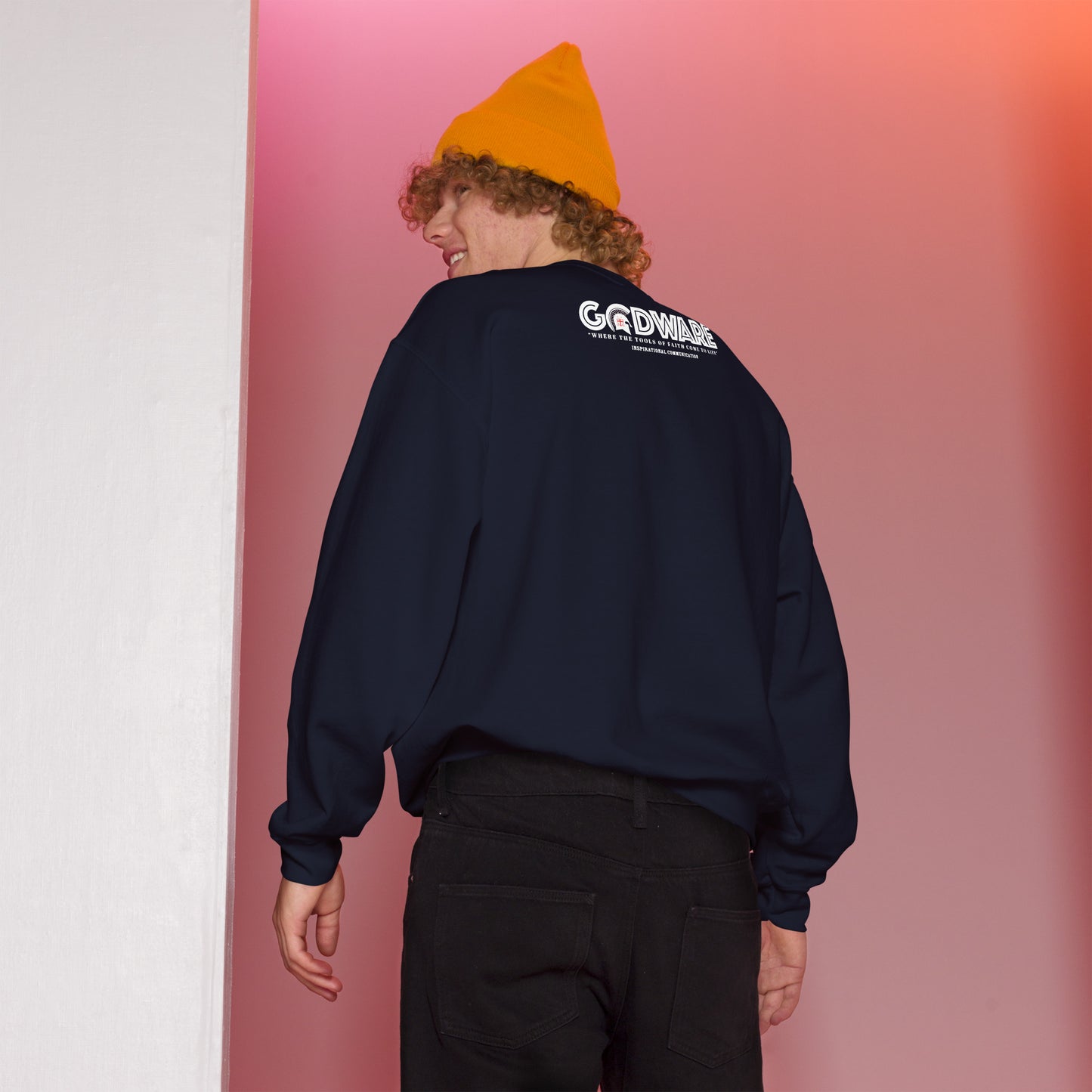Praise Crew Neck Sweatshirt - White Print