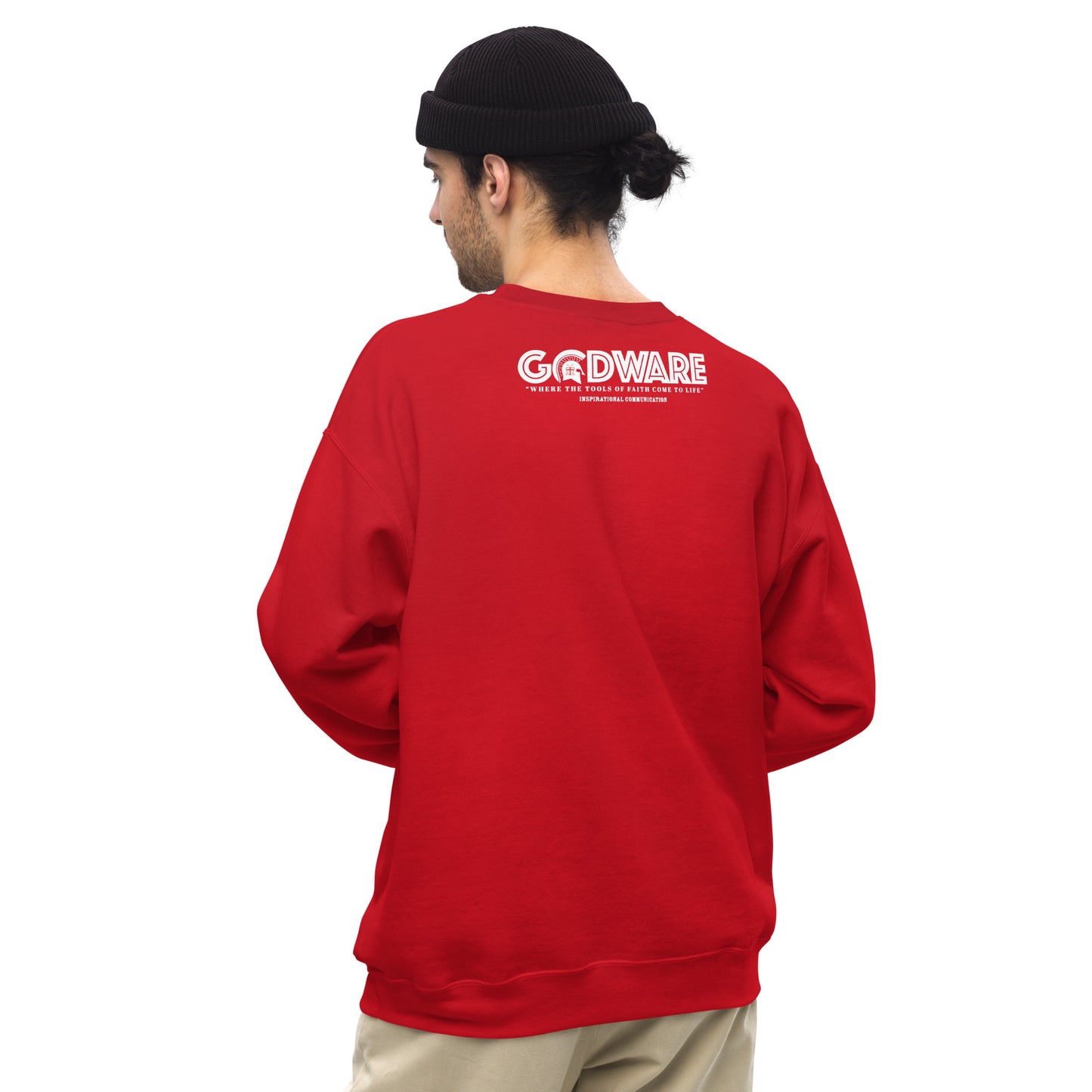 Attributes of God Crew Neck Sweatshirt - White Spiral