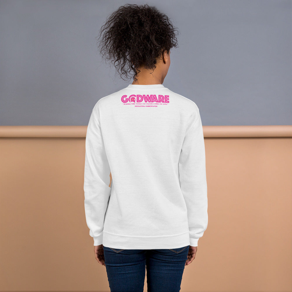 Attributes of God Crew Neck Sweatshirt - Pink Spiral