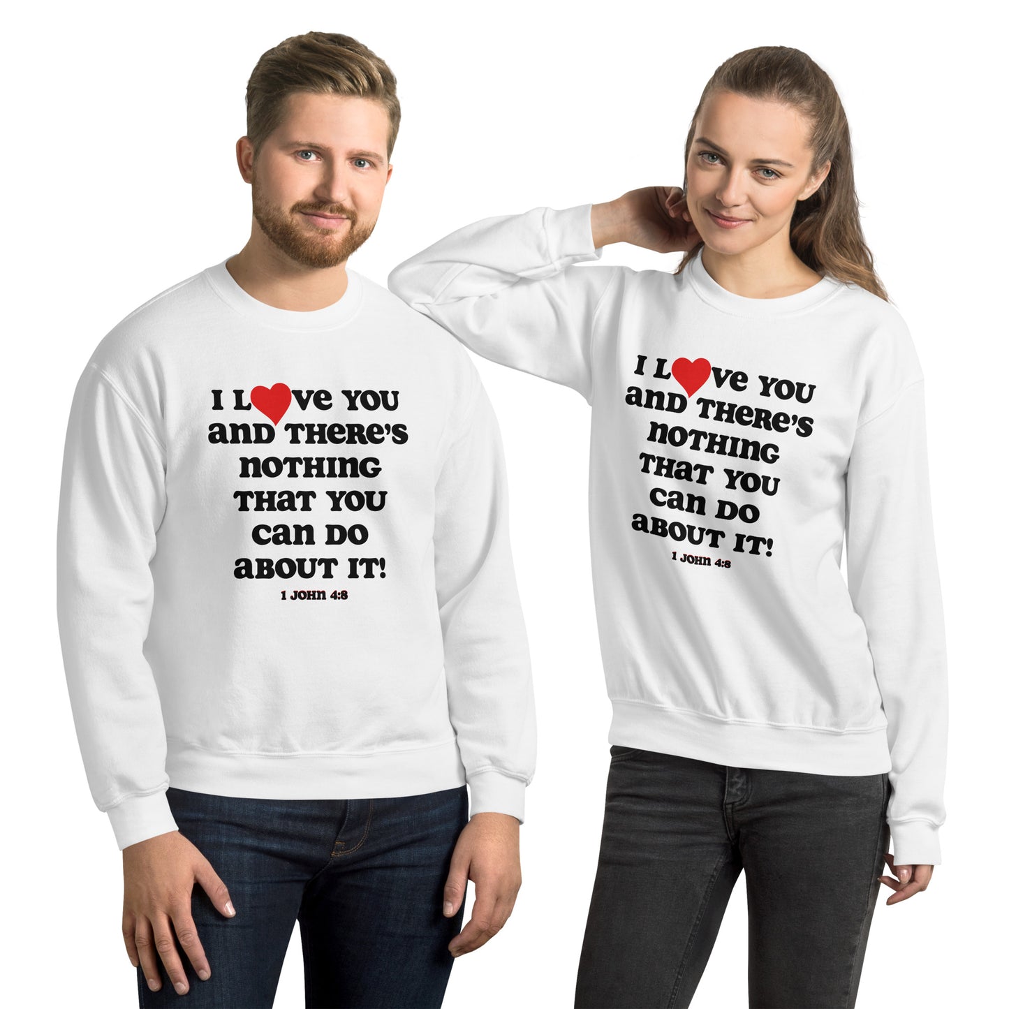I Love You Sweatshirt - Black print