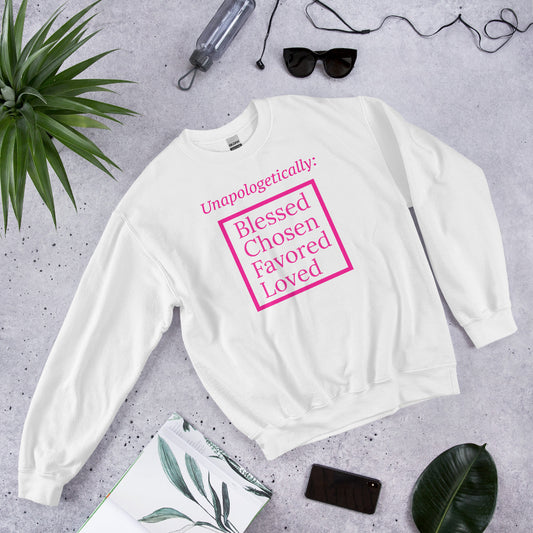 Unapologetic Inspirational Sweatshirt - Pink print