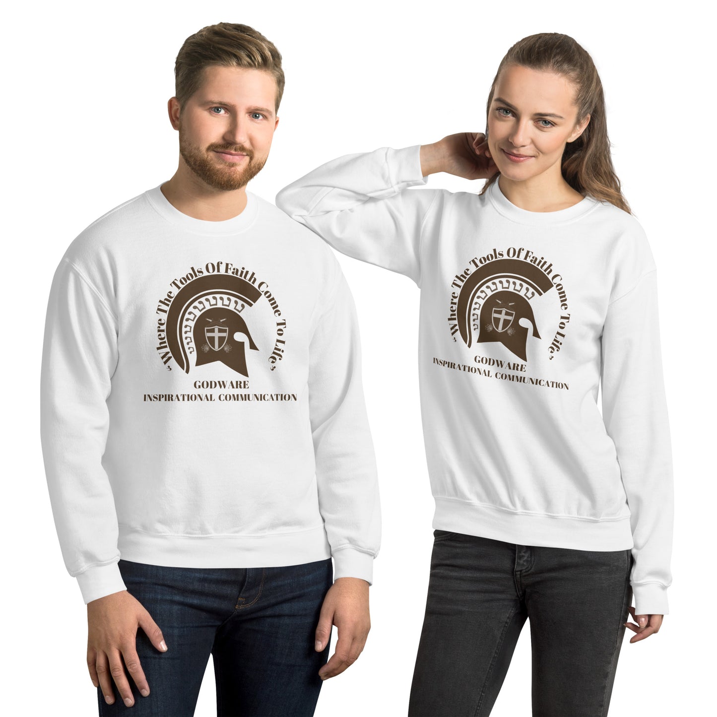 Godware Crew Neck Sweatshirt - Brown logo