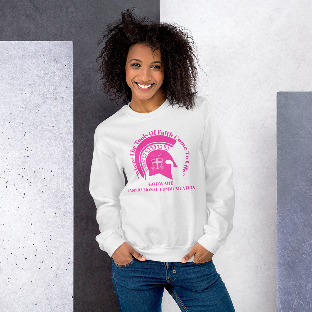 Godware Crew Neck Sweatshirt - Pink Print