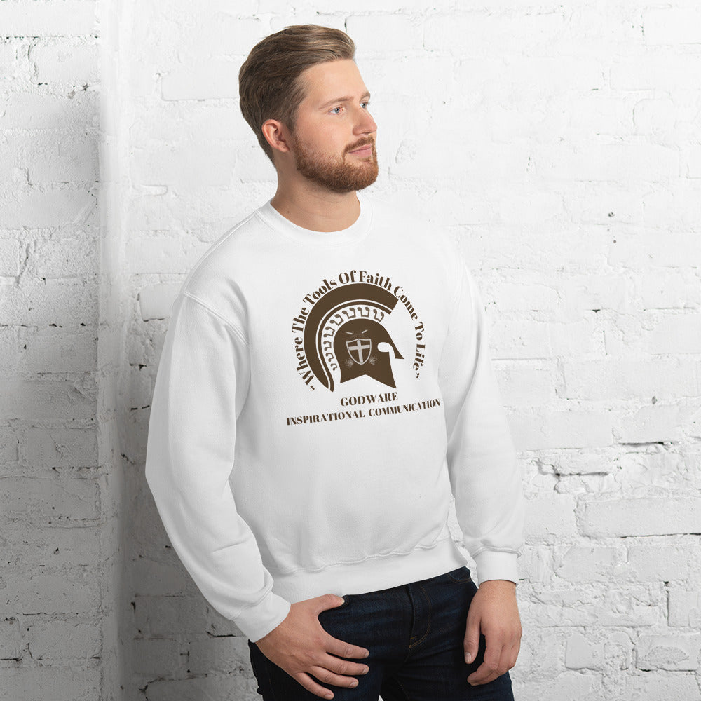 Godware Crew Neck Sweatshirt - Brown logo