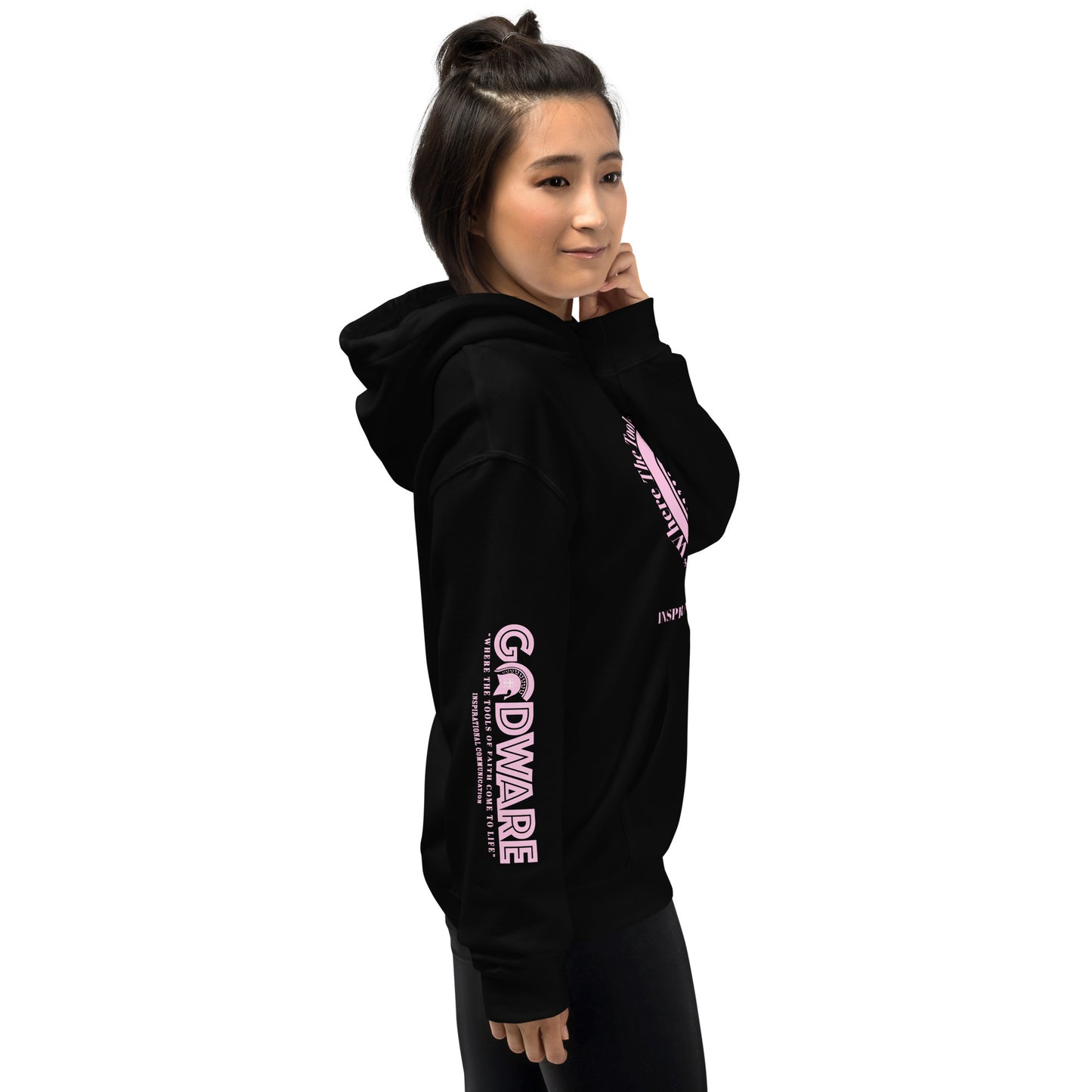 Godware Helmet Logo Unisex hoodie - Light pink print