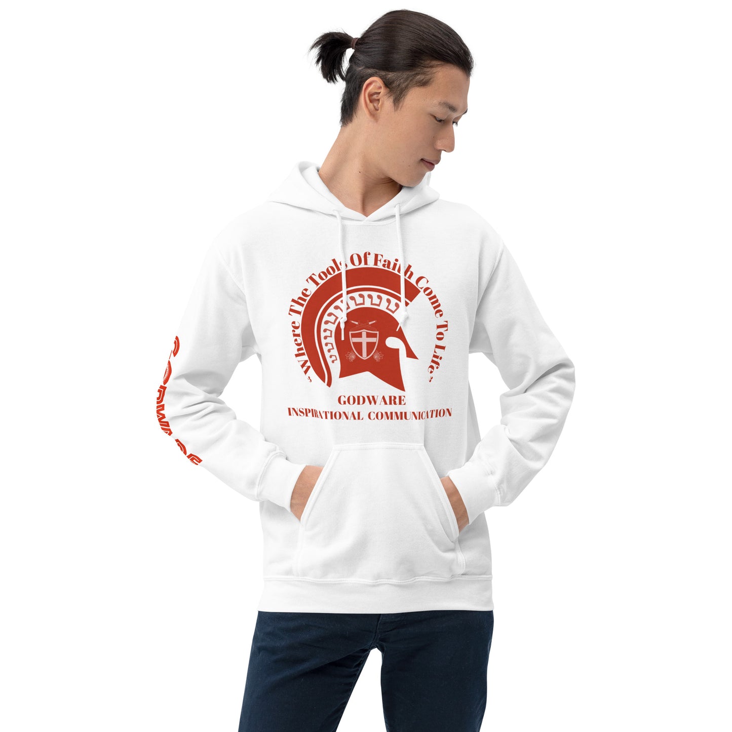 Godware Helmet Logo Unisex hoodie - Poppy print